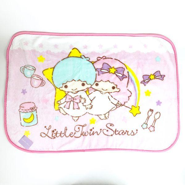 サンリオ リトルツインスターズ マイヤー ボタン付き ブランケット