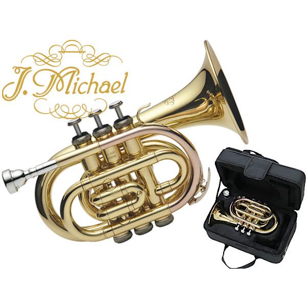 Jマイケル TR-350PL ポケットトランペット 専用セミハードケース付 J