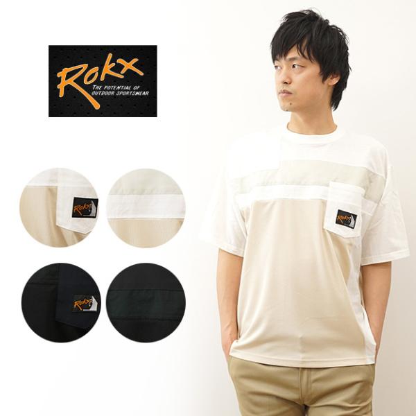 ROKX（ロックス） Tシャツ ポケT メンズ 半袖 ポケット オーバーサイズ