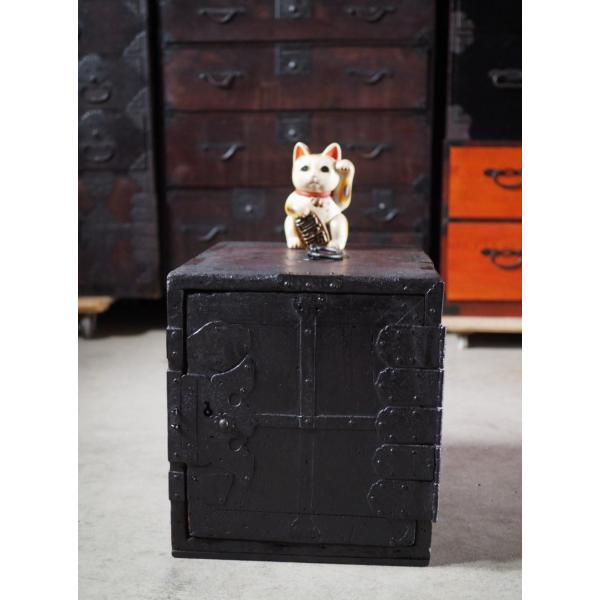 江戸時代の船箪笥 船金庫 引き出し欠品有アウトレット 古録展 送料別 D