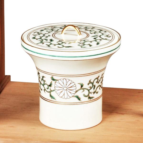 水指 水指 末広 菊唐草 御室窯 茶道 茶道具 : 和空間ヤフーショップ