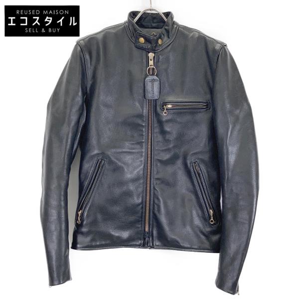 VANSON（バンソン） タイプB ブラック カウハイド シングルライダース