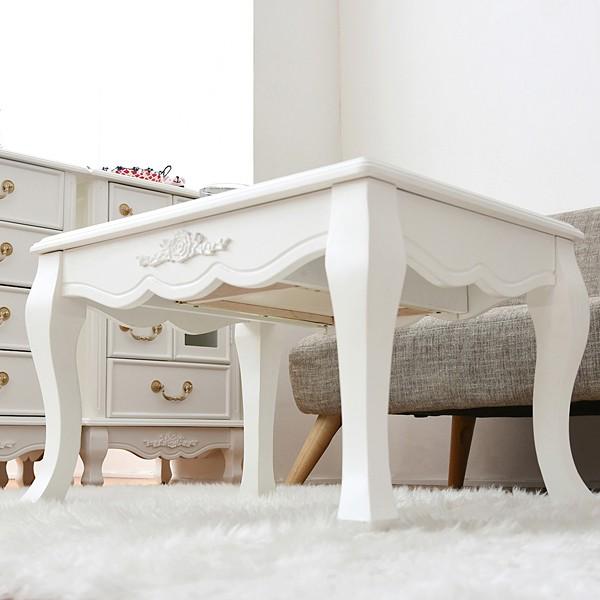 ロココ調 ラブテーブル白 ホワイト姫家具mayumiyamazaki777 ロココ調