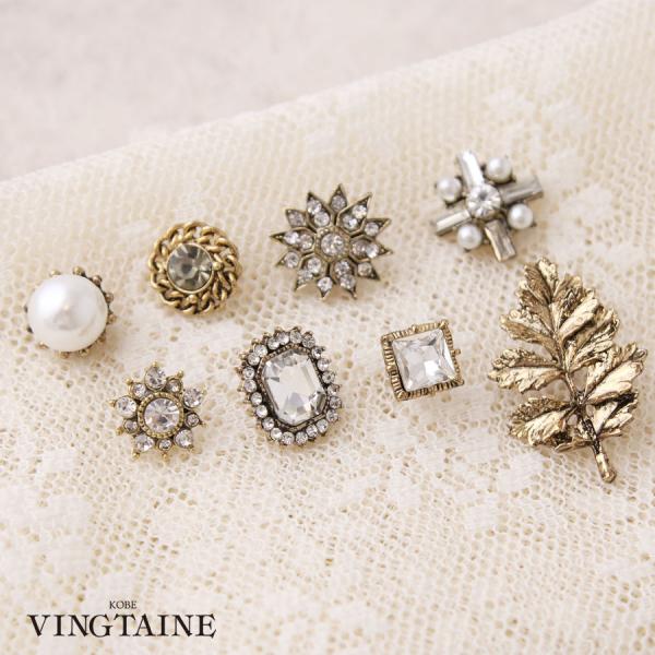 ヴァンテーヌ アンティーク調モチーフタックピン ピンブローチ