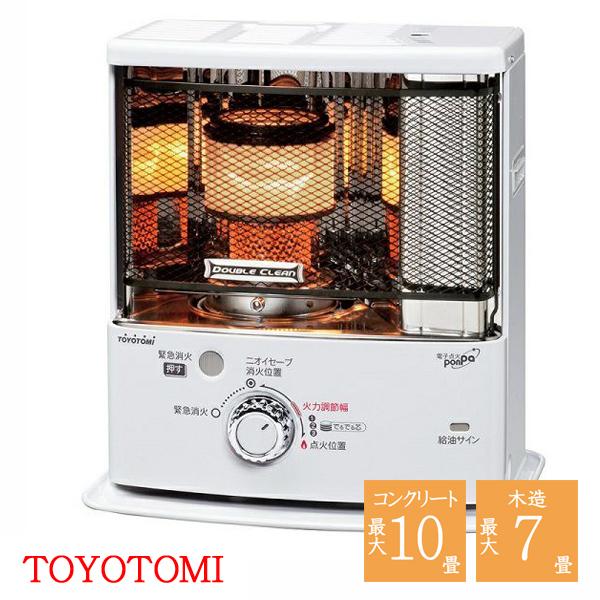 トヨトミ 小型 石油ストーブ 灯油ストーブ 反射型 白 ホワイト 暖房