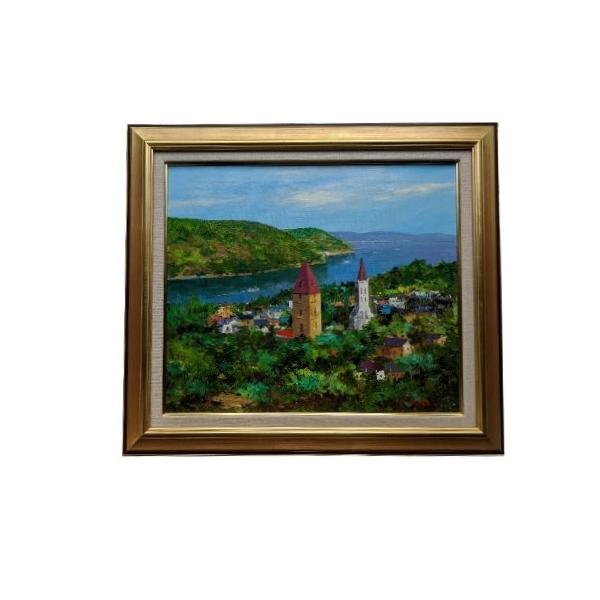 ☆田中 進☆「おたる運河」油絵 F3号 ◇財界さっぽろ等表紙絵◇