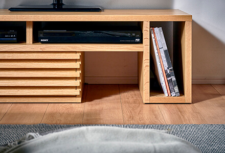 大川家具】テレビボード 119cm幅 アージュ ウォールナット/レッド