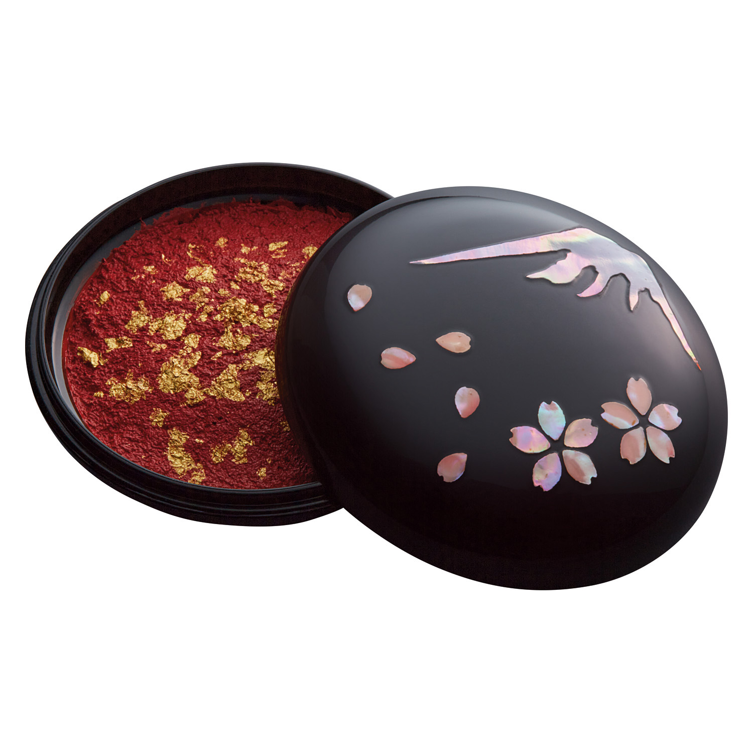 棗入れ 桜柄 螺鈿入り