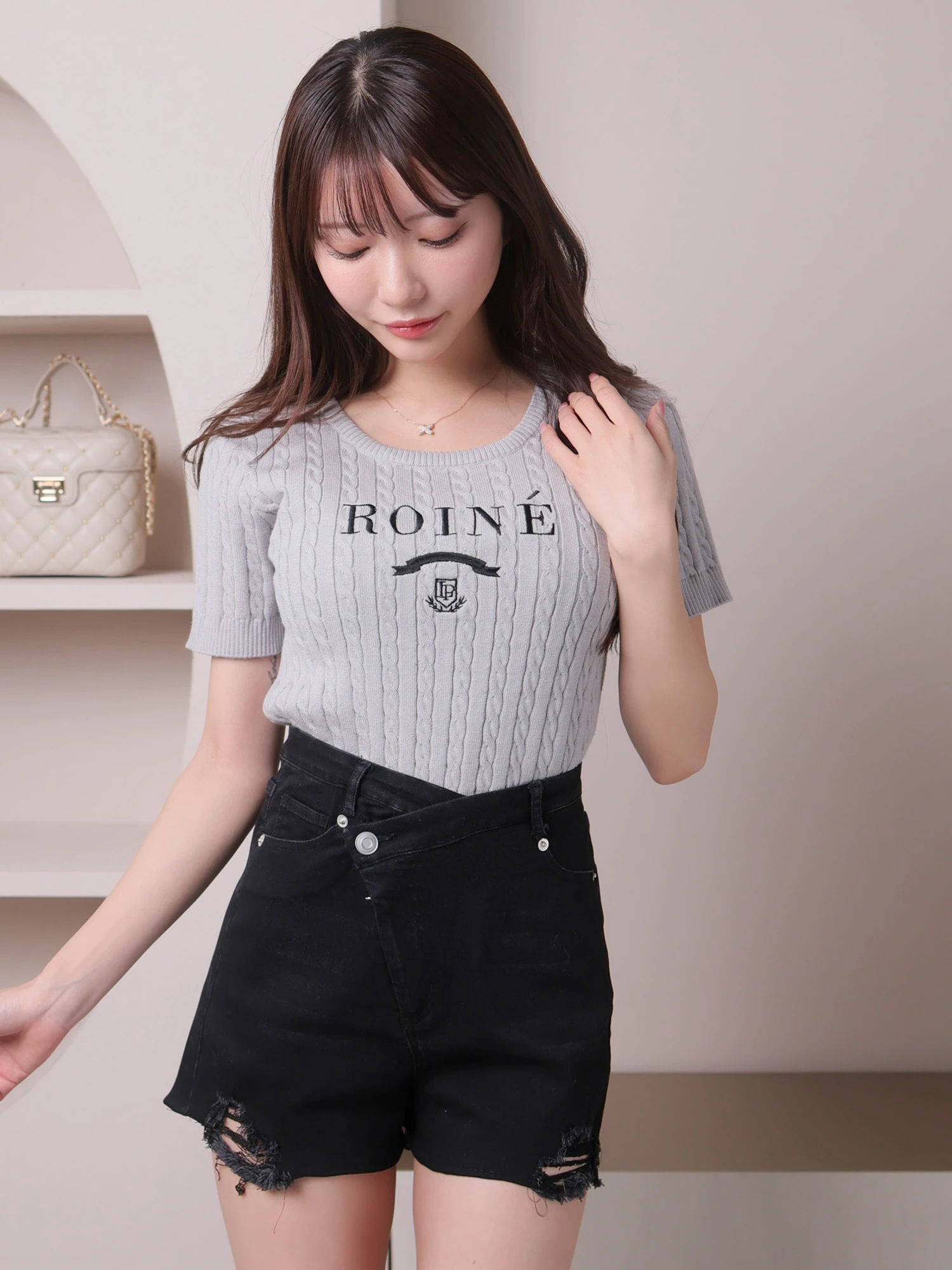 LIP SERVICE（リップサービス）｜ ウエストラップデニムショートパンツ