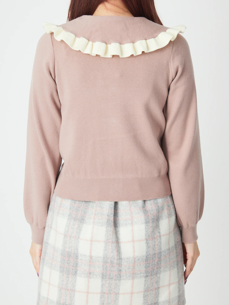 配色フリルニットプルオーバー - Ank Rouge(アンクルージュ)のニット