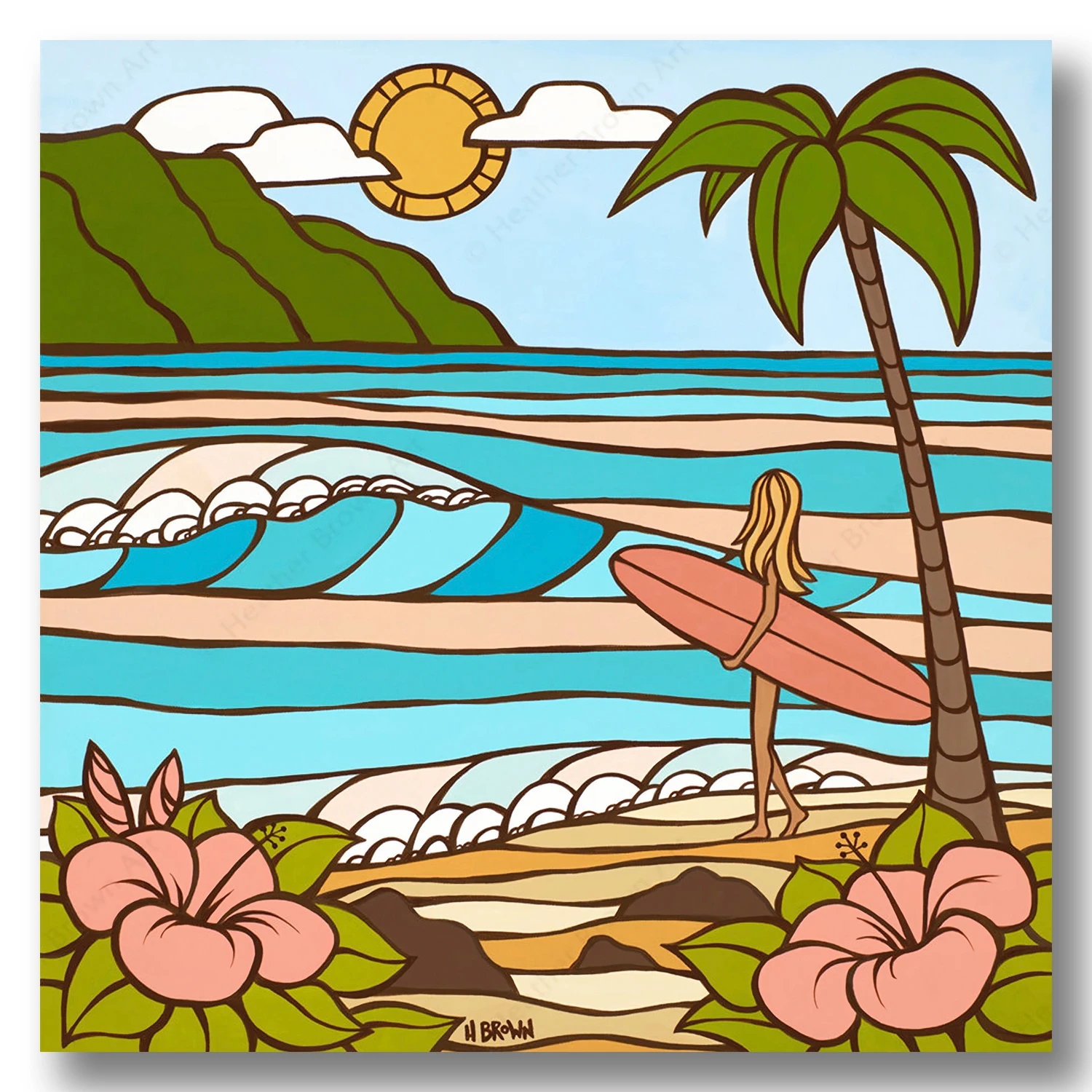 ヘザーブラウン 絵画 絵 ハワイ アロハ