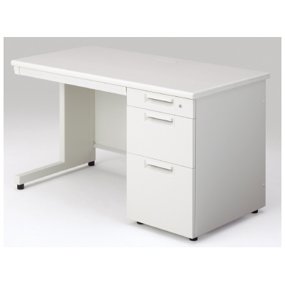 PLUS/プラス スチールOAデスク フラットライン 平机 引出し SP-T147 WM