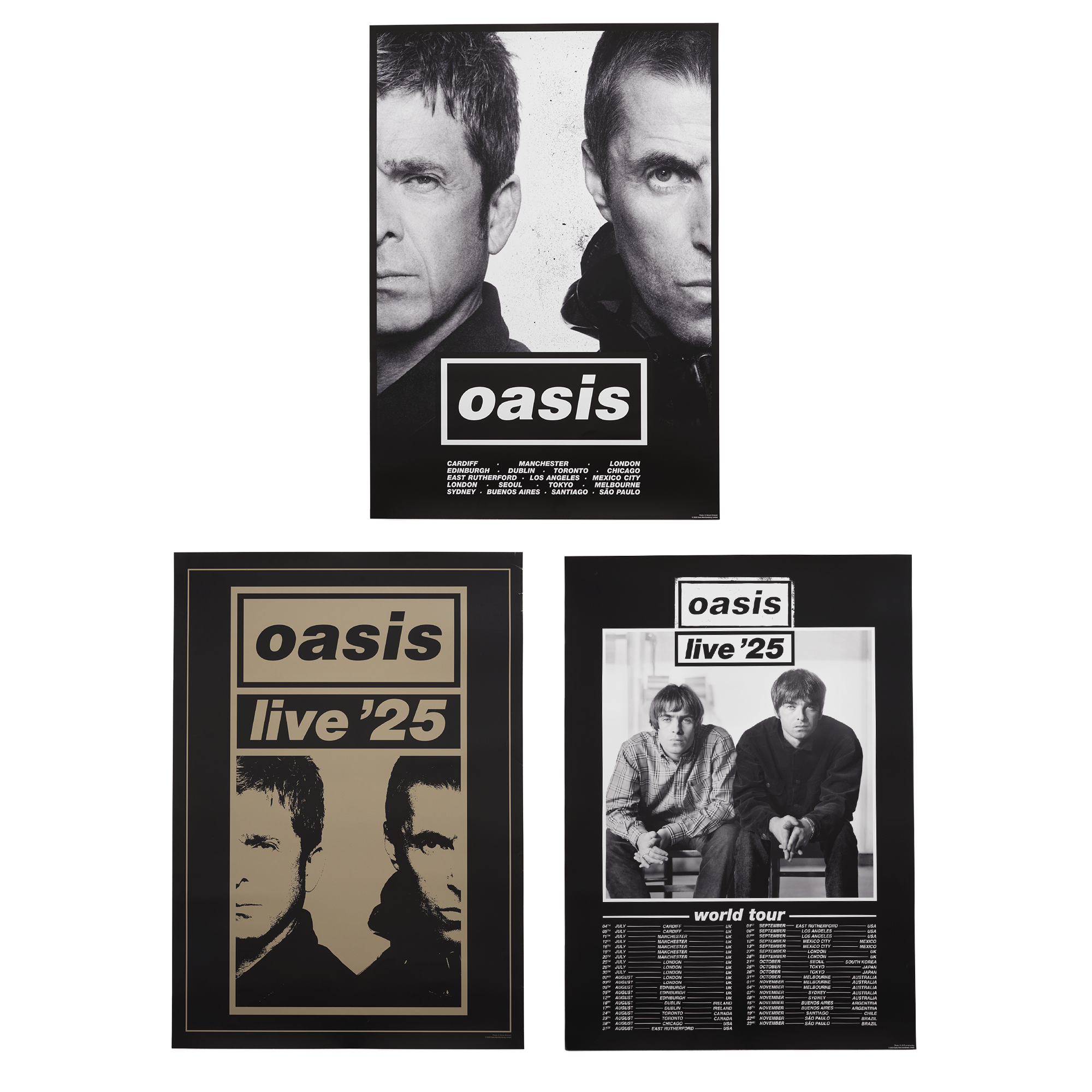 ポスター（Half Face / Tour Photo Mono /Gold Half Face ） | Oasis