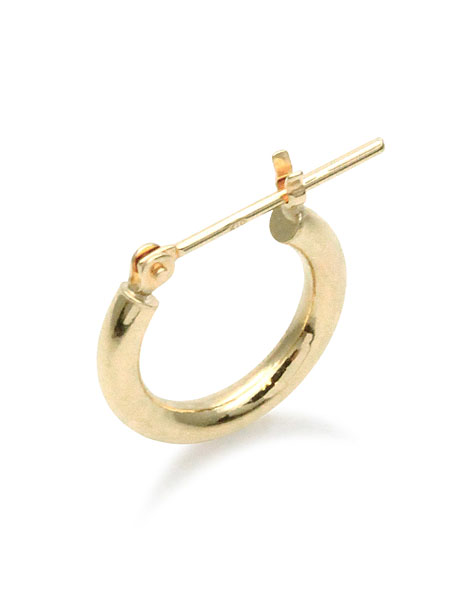 it's 12 midnight（イッツ）K18 ゴールド フープ ピアス 2×10mm ｜ 18