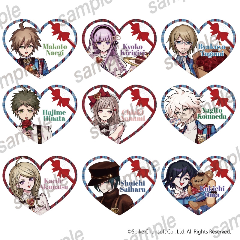 狛枝凪斗 照れ顔 ハート型アクリルバッジ ハート ダンガンロンパ2 vol.2