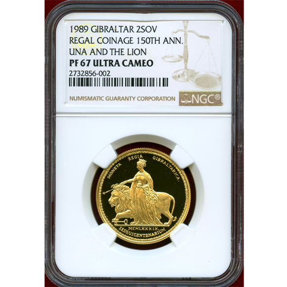 1989年 ウナとライオン 金貨 ハーフソブリン NGC コイン イギリス 古銭