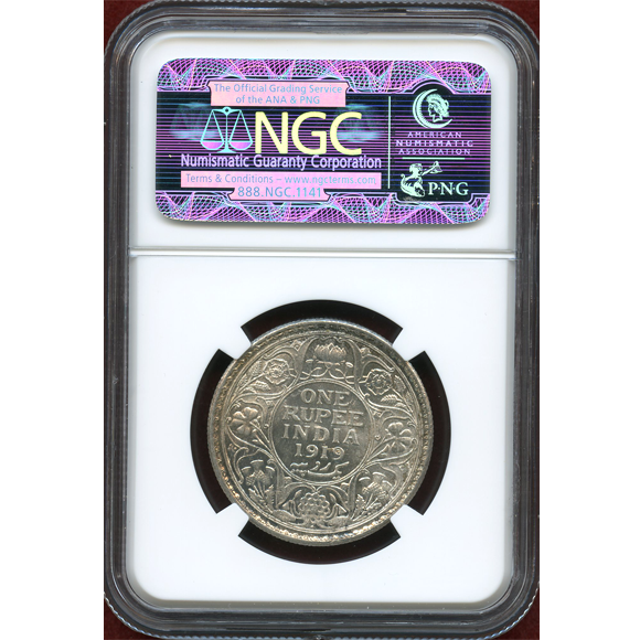 JCC | ジャパンコインキャビネット / インド 1919年 ルピー 銀貨