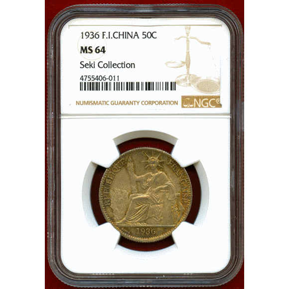 JCC | ジャパンコインキャビネット / 仏領インドシナ 1936年 50セント