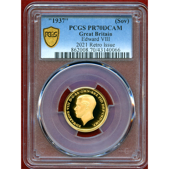 2021年アセンション島 ジョセフ ボノミ ソブリン PCGS PF70DCAM 2021年