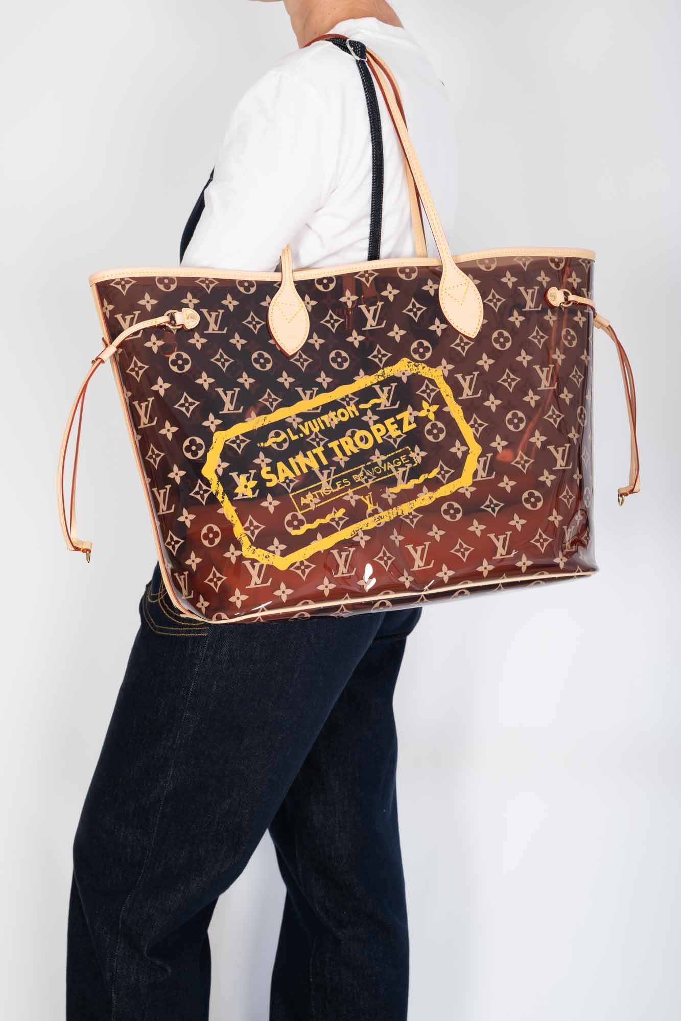 Louis Vuitton Vinyl Monogram St. Tropez Neverfull GM | JANEFINDS