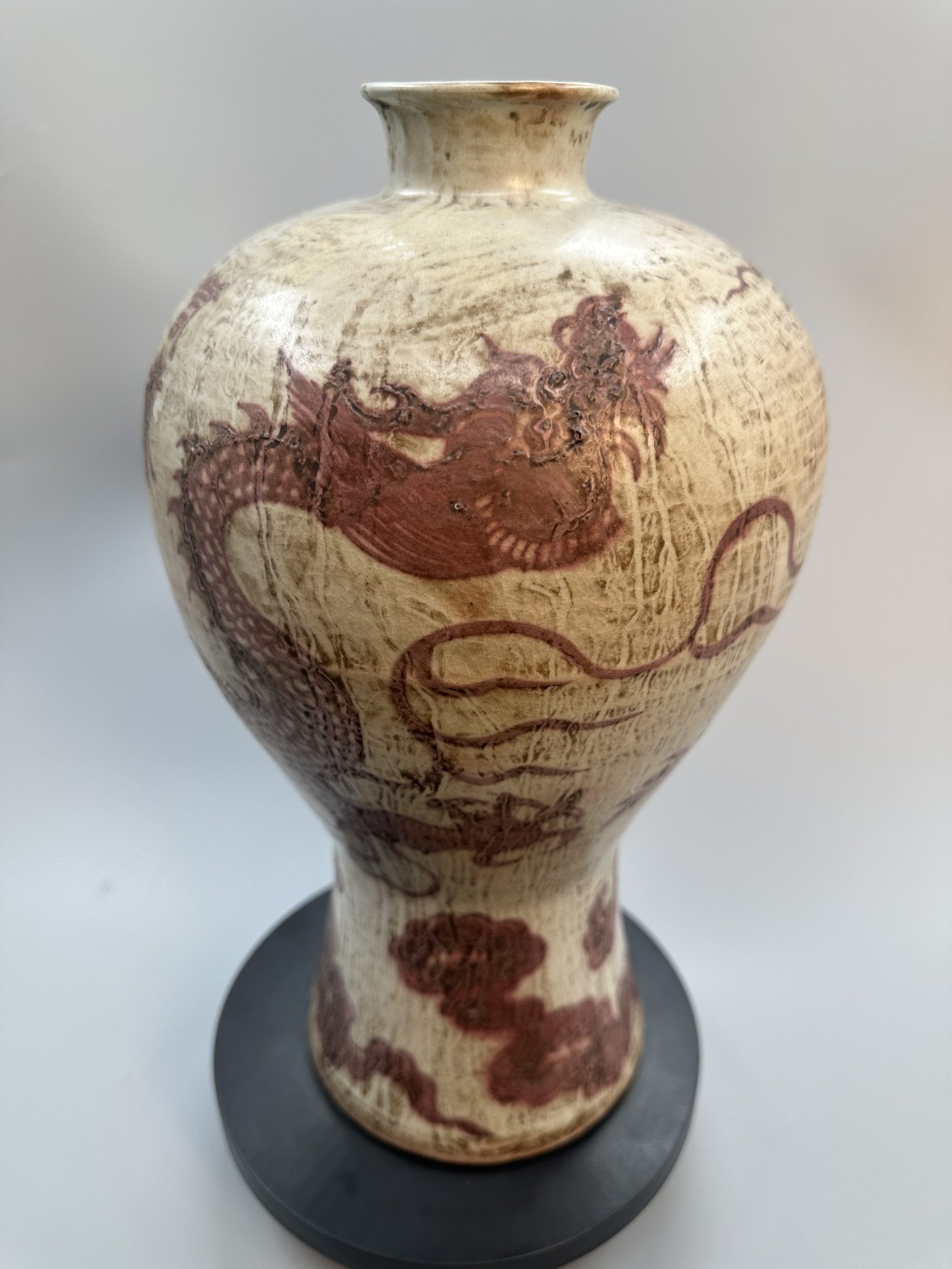 0122-元代风格釉里红龙纹大罐Dragon Pattern Large Jar - Jade Art