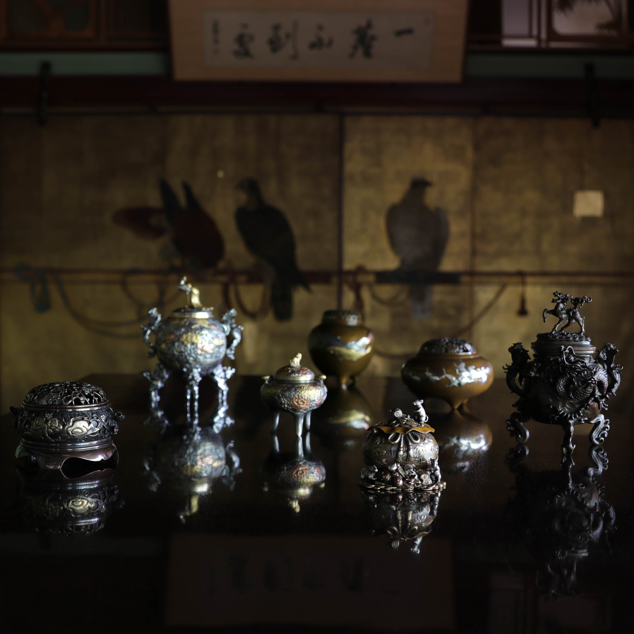 銅器 双師香炉 挿し香炉 香道具 茶道具 装飾品 工芸品 置物 銅器 双師