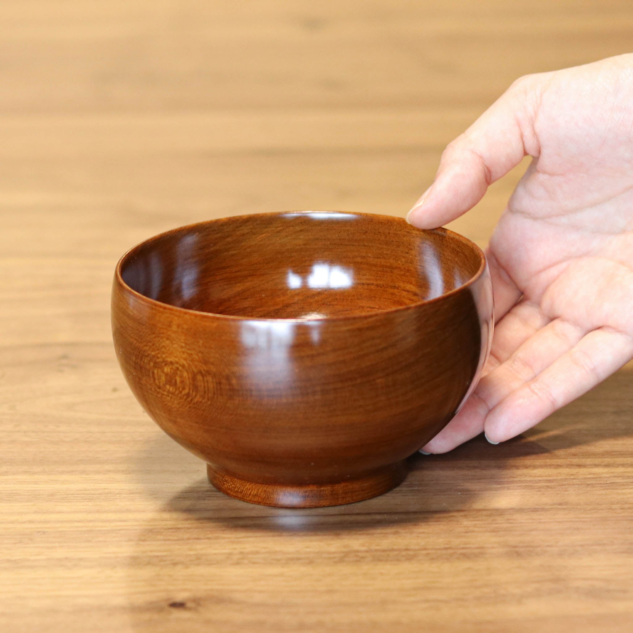 高級漆器 山中木製漆器 木地師 久保出章ニ 伝統工芸士 桜材 お茶漬け椀