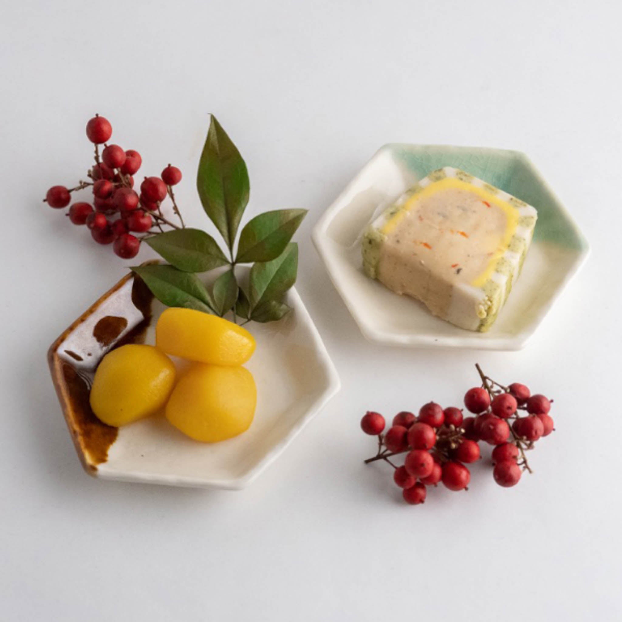 瀬戸焼 豆皿 | 六角豆皿5枚セット | すずやか | m.m.d.