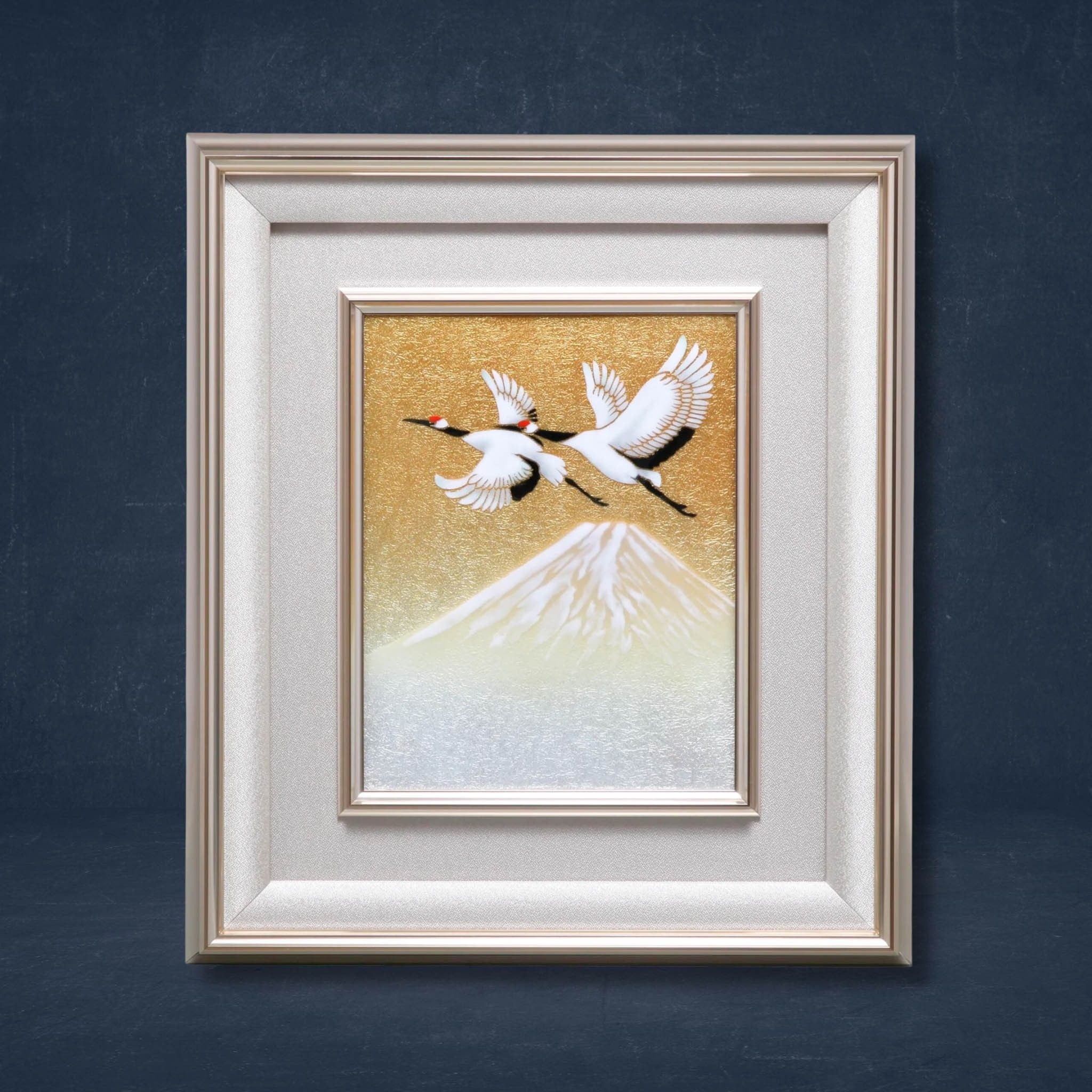 螺鈿山富士額 和室飾り額 螺鈿山富士額 和室飾り額