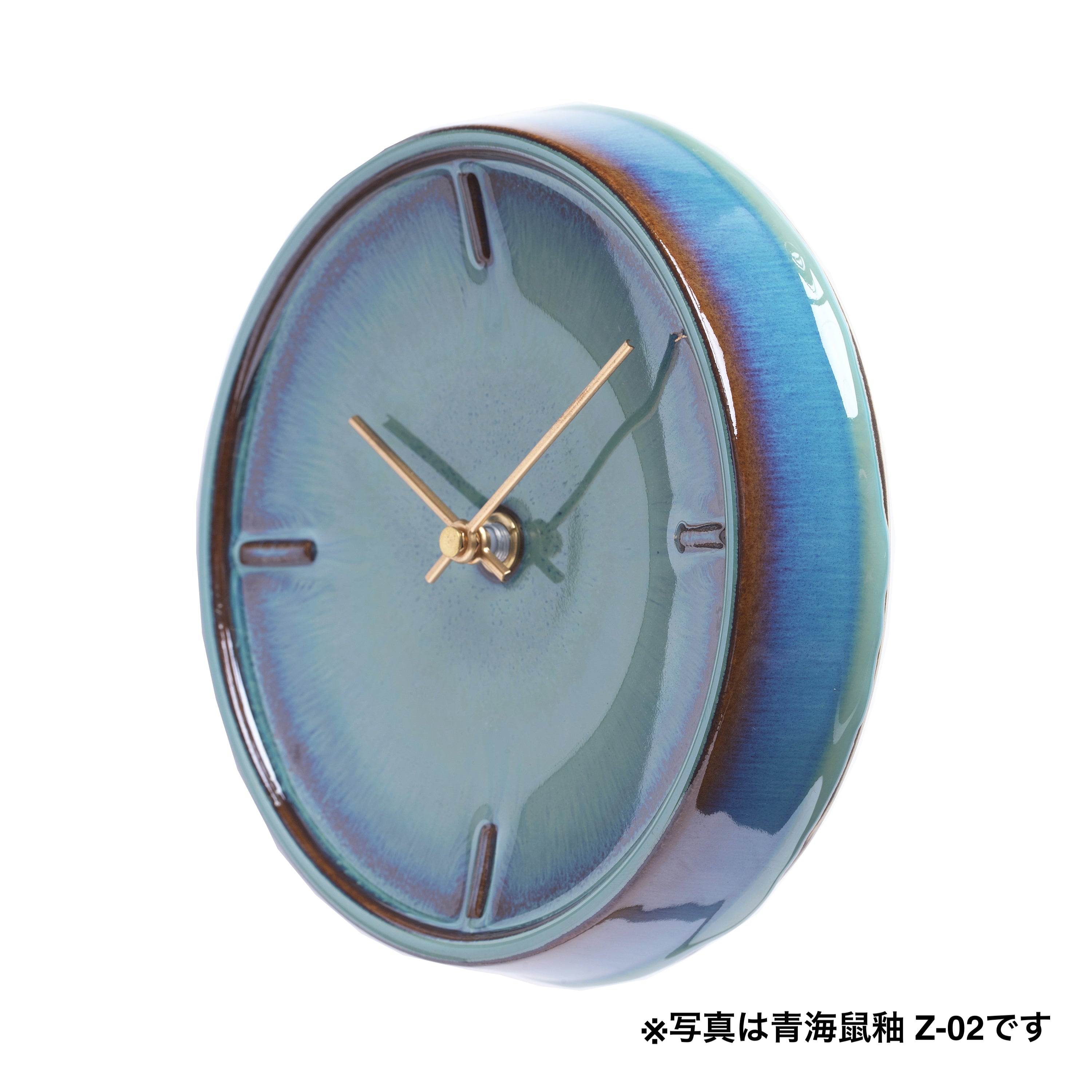 美濃焼 時計 | 掛時計 GLAZED CLOCK | メタル釉 Z-04 | SUGY