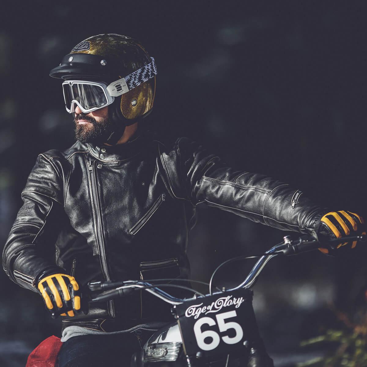 試着無料】エイジオブグローリー ビクトリー - バイク レザー グローブ