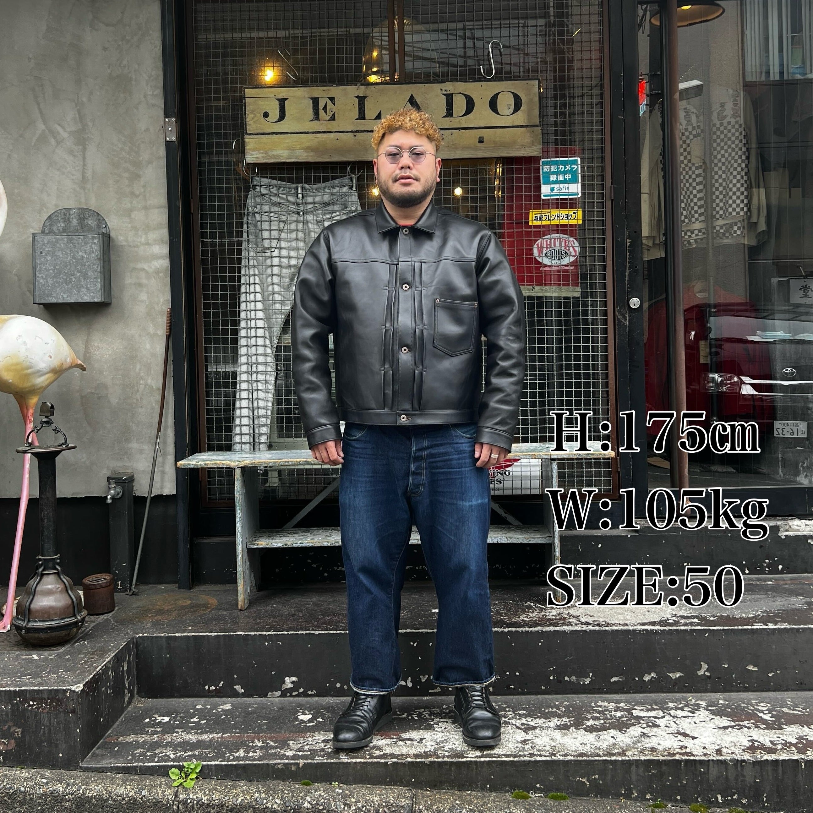 JELADO 44Leather Jacket(44レザージャケット) Horse hide Semi