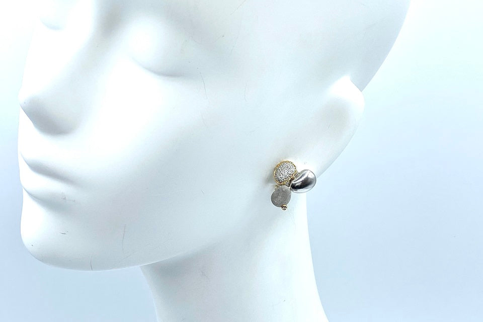 石川暢子】Pt900/K18ダイヤモンドイヤリング (NO.47693) – JEX宝石