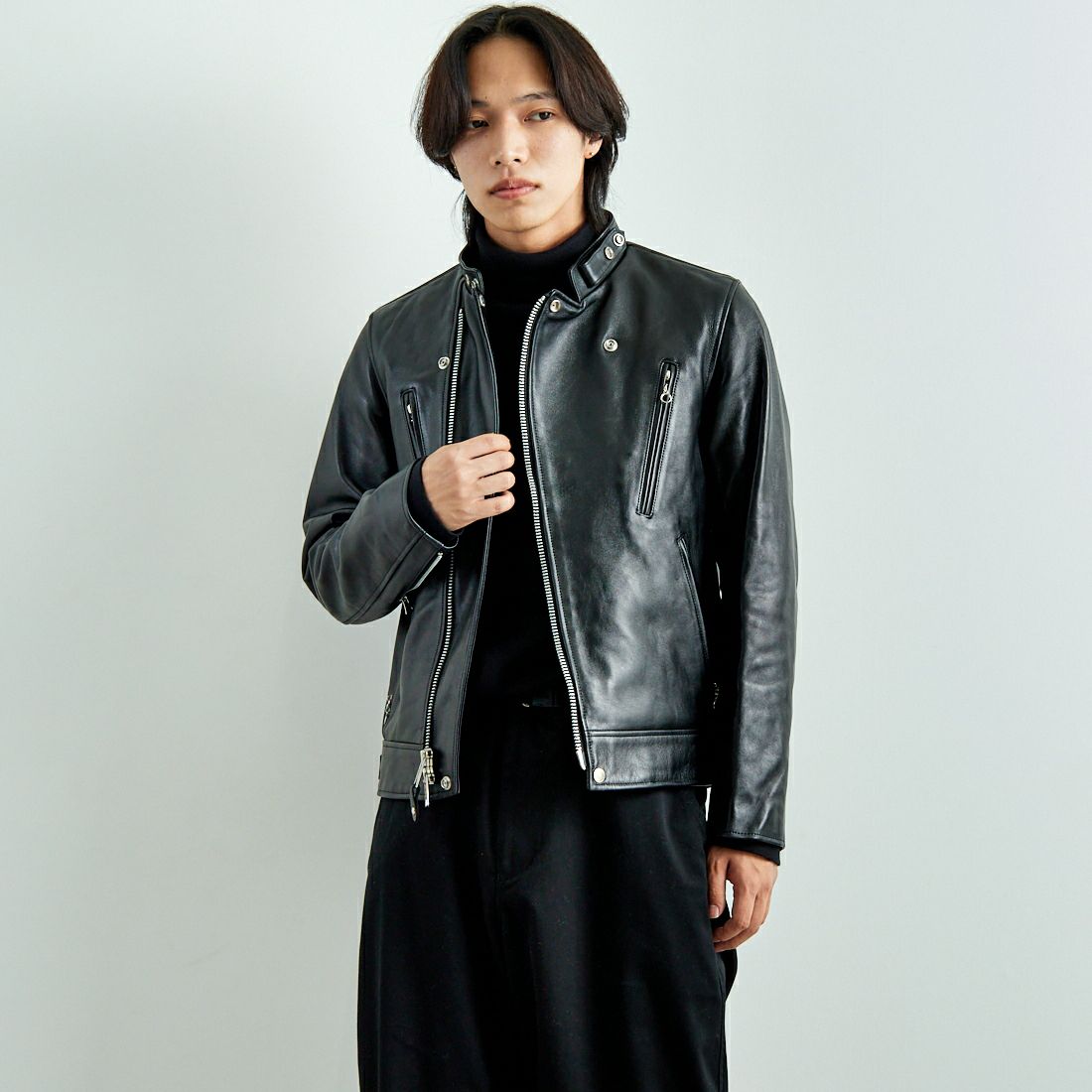 牛革】schott classic パデッド シングルライダース（M） アウトレット