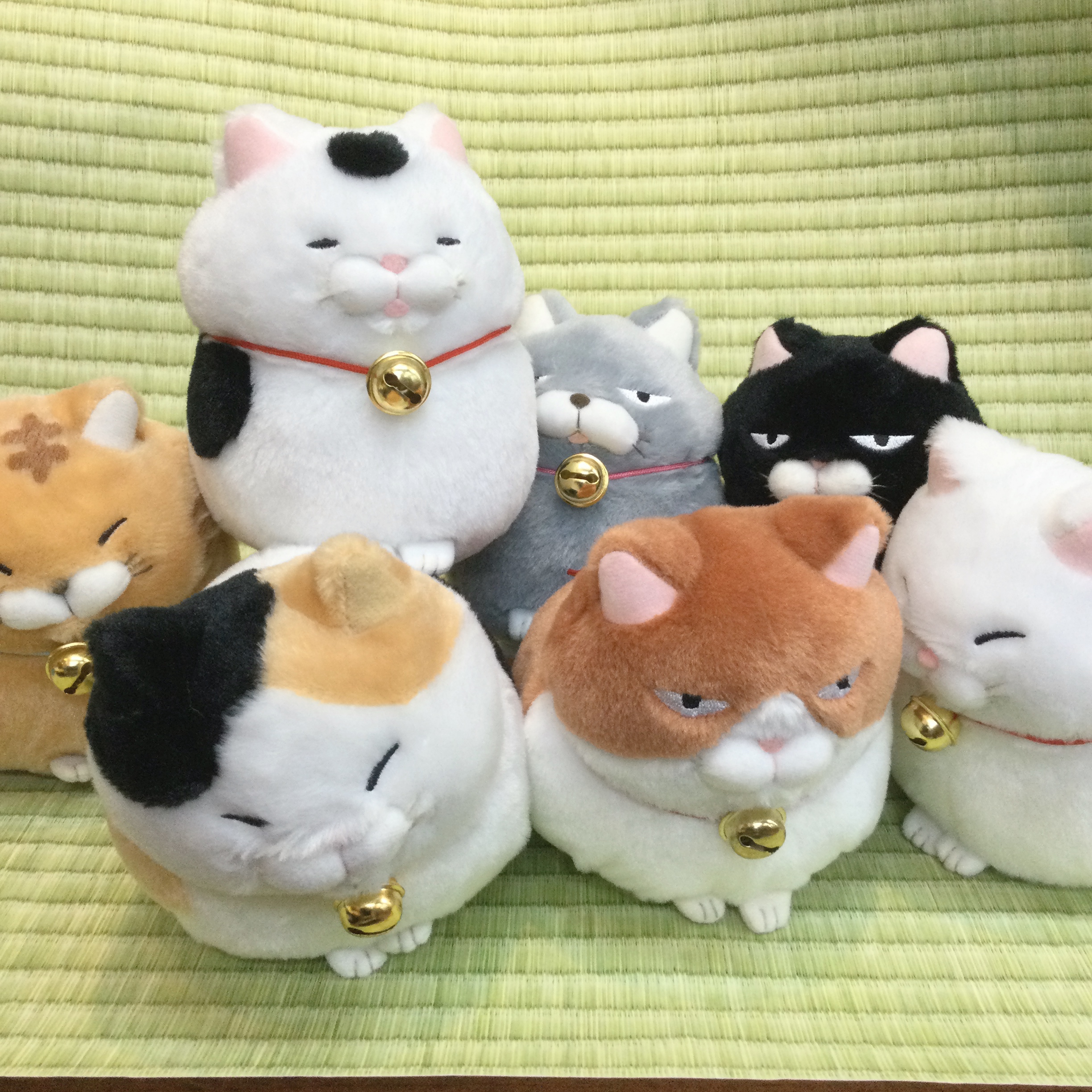 ひげまんじゅう 祝 ぬいぐるみ 4つセット 10周年 14cm ひげまんじゅう