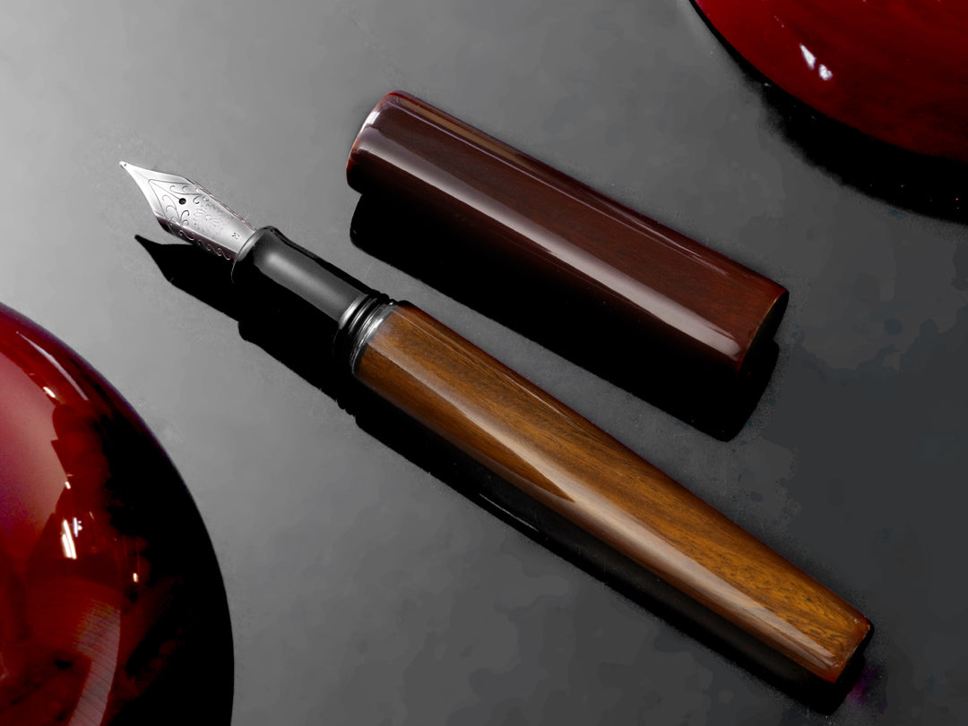 世界万年筆・会津漆・ベラウッド Fountain Pen | ワンチャーペン Wancher