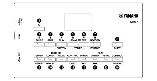 ヤマハ | MDR-5 - エレクトーン用周辺製品 - 取り扱い方法について