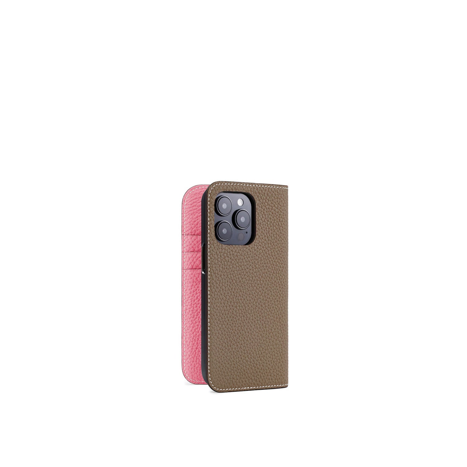BONAVENTURA 手帳型 iPhone15plusケース ピンク iPhone 15) ダイアリー