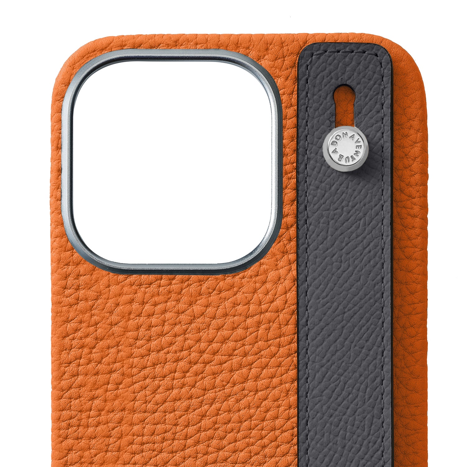 iPhone 15 Pro) ハンドル付き バックカバーケース シュリンクレザー