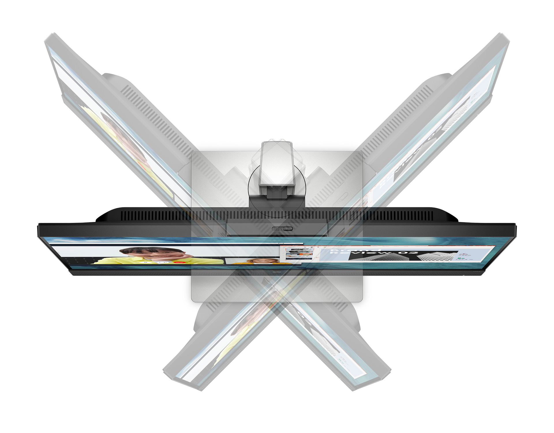 HP M24 Webcam ディスプレイ（カメラ、マイク、スピーカー内蔵） HP