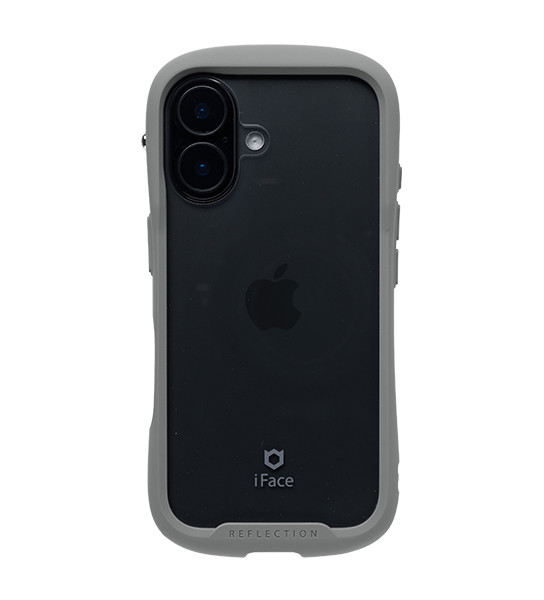 iPhone16 ブラックに、iFace Reflection スマホケースをつけてみた