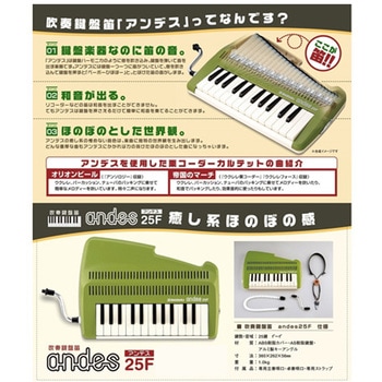 andes 25F 鍵盤リコーダー 1個 鈴木楽器製作所 【通販モノタロウ】