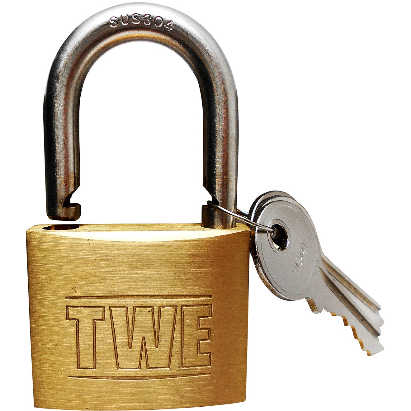 IB-085 ステンレス吊南京錠(ダブルロック) アイアイ 別キー 真鍮製