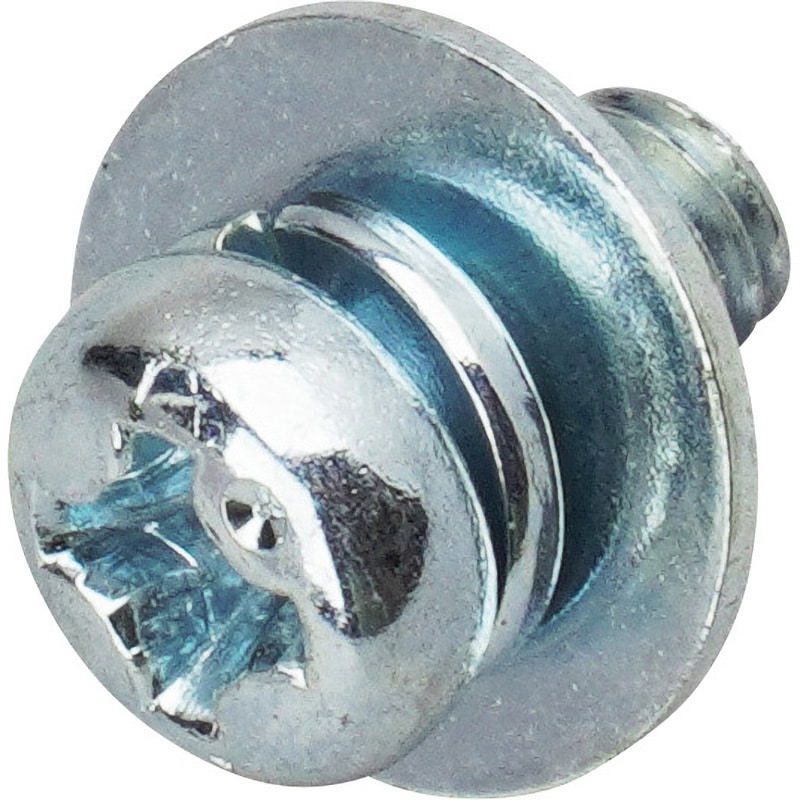 M3X6 (+)ナベ頭組込みP3(SW、W付)(三価ホワイト) 大阪魂 十字穴番号#2