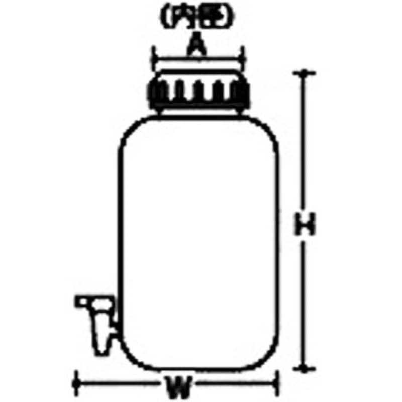 No.0294 広口瓶ケミカルコック付 瑞穂化成工業 10L - 【通販モノタロウ】