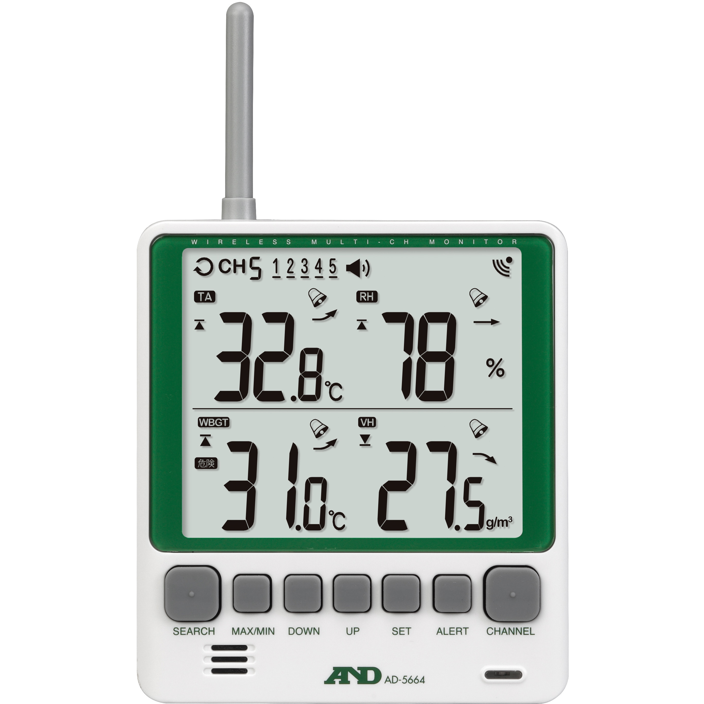 AD5664SET(親機と子機のSET) マルチチャンネルワイヤレス環境温湿度計