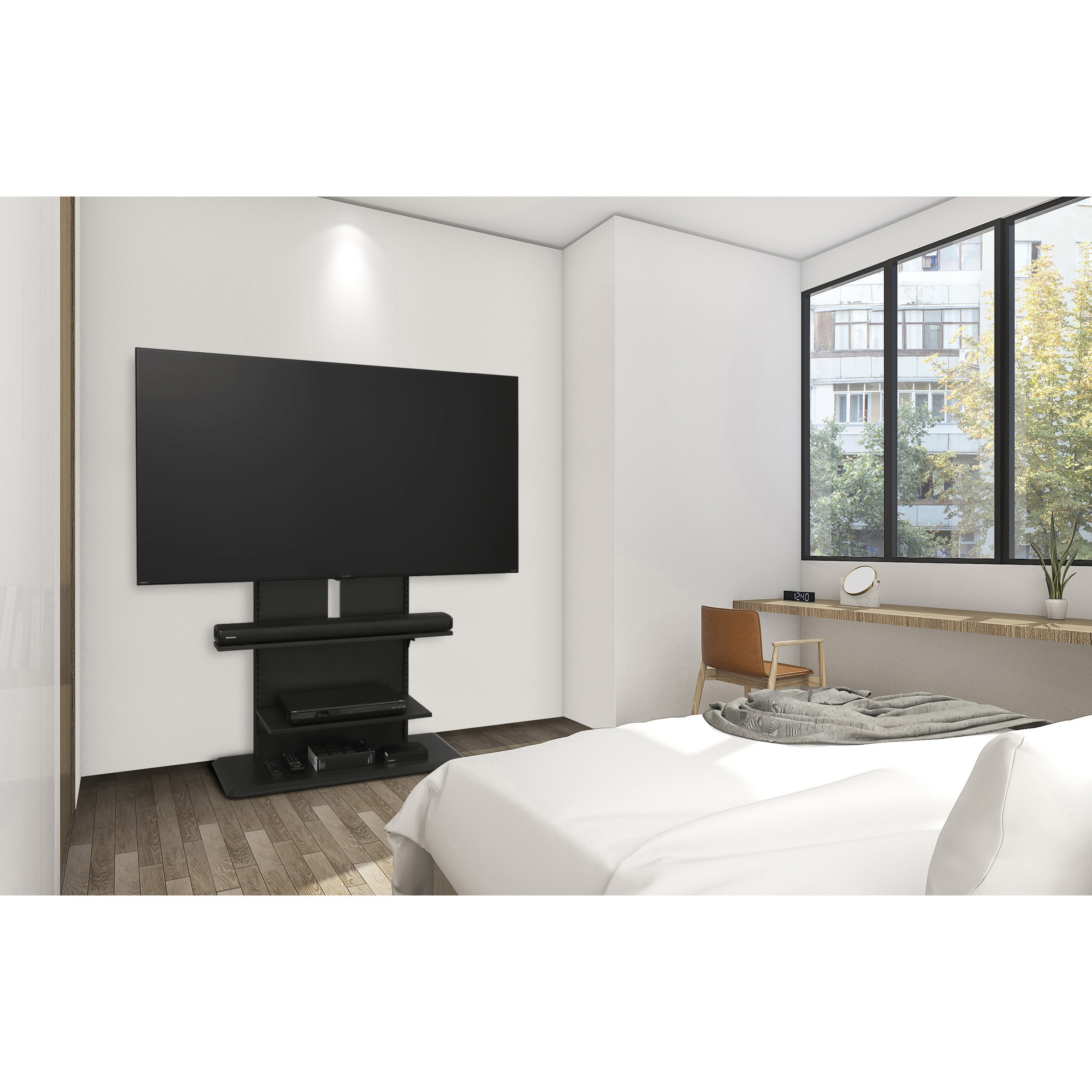 UTS-900R-BO スタンドテレビ台 アイリスオーヤマ ブラックオーク色 UTS