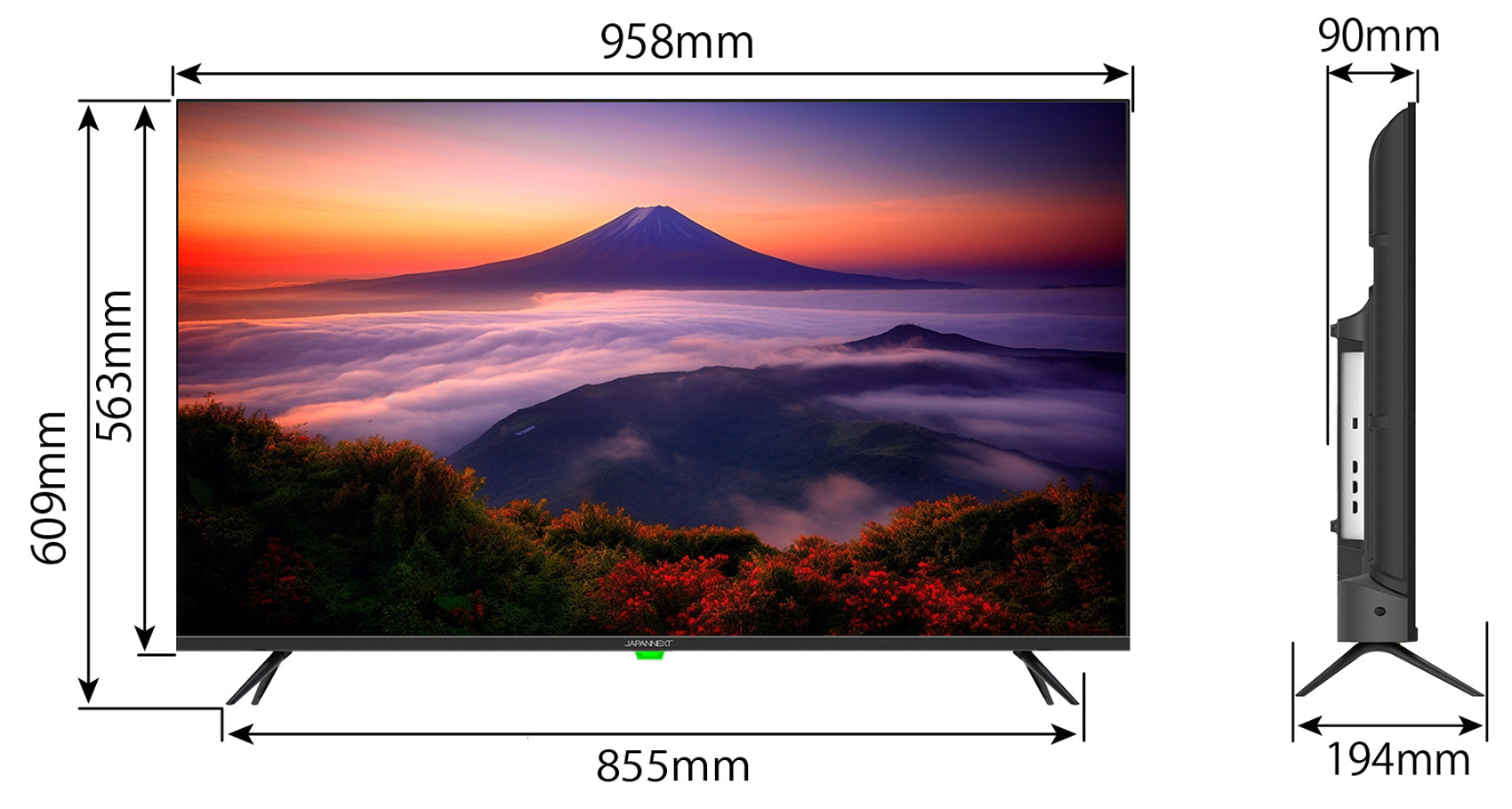 JAPANNEXT 43インチ 大型4K(3840x2160)液晶ディスプレイ JN