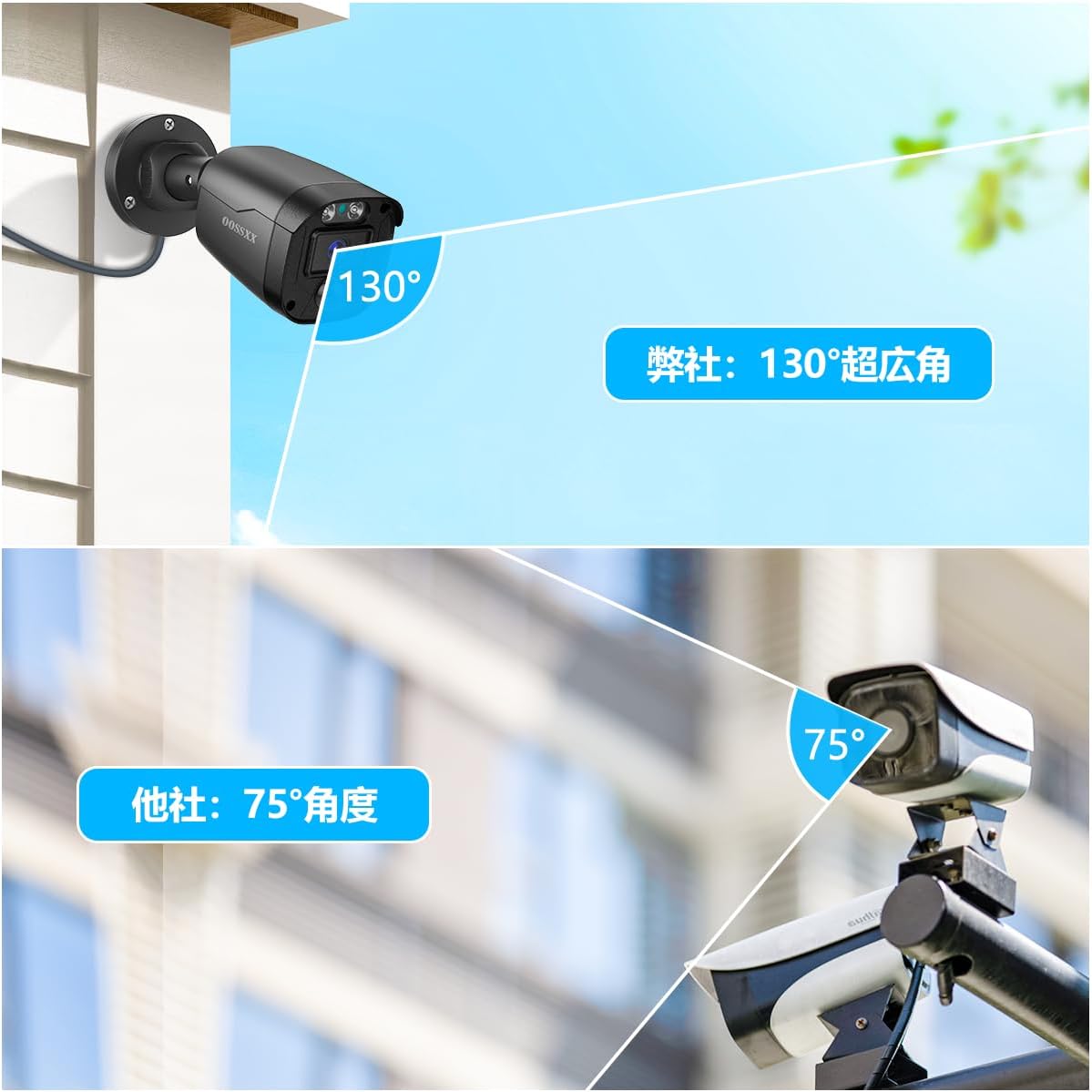 500万画素・130°超広角】防犯カメラ AHD防犯カメラセット防犯カメラ