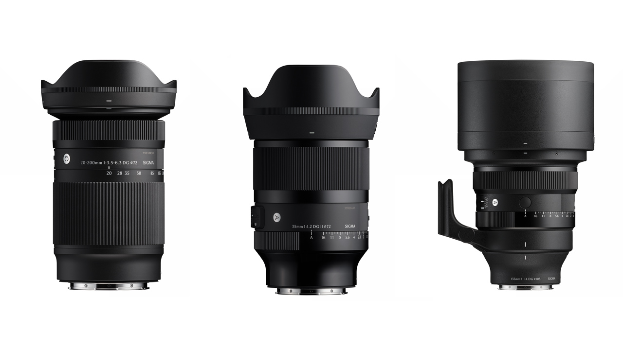 シグマ、ミラーレス専用レンズ3本発売。AF対応135mm F1.4、ワイド端